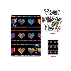 Colorful Harts Pattern Playing Cards 54 (mini)  by Valentinaart