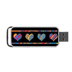 Colorful Harts Pattern Portable Usb Flash (one Side)