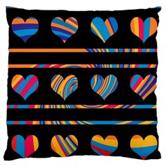 Colorful Harts Pattern Standard Flano Cushion Case (two Sides) by Valentinaart