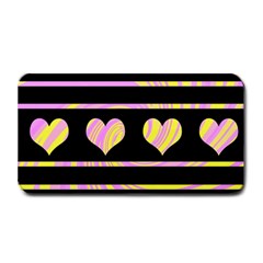 Pink And Yellow Harts Pattern Medium Bar Mats