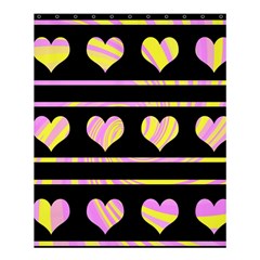 Pink And Yellow Harts Pattern Shower Curtain 60  X 72  (medium)  by Valentinaart