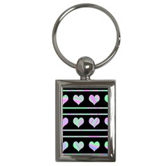 Pastel Harts Pattern Key Chains (rectangle)  by Valentinaart