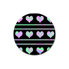 Pastel Harts Pattern Magnet 3  (round)