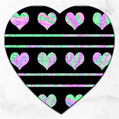 Pastel Harts Pattern Jigsaw Puzzle (heart)