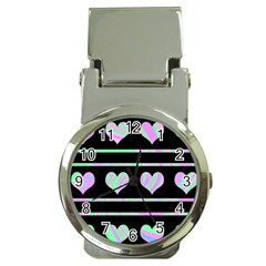 Pastel Harts Pattern Money Clip Watches