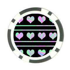 Pastel Harts Pattern Poker Chip Card Guards (10 Pack) 