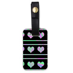 Pastel Harts Pattern Luggage Tags (one Side)  by Valentinaart