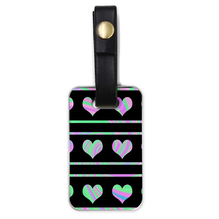 Pastel harts pattern Luggage Tags (One Side) 