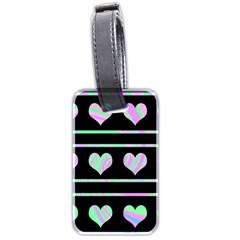 Pastel Harts Pattern Luggage Tags (two Sides) by Valentinaart