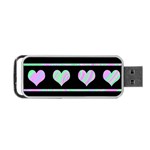 Pastel harts pattern Portable USB Flash (Two Sides) Front