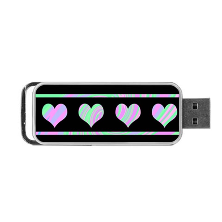 Pastel harts pattern Portable USB Flash (Two Sides)