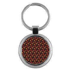 Exotic Colorful Flower Pattern Key Chains (round)  by Brittlevirginclothing