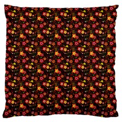 Exotic Colorful Flower Pattern Large Cushion Case (one Side) by Brittlevirginclothing