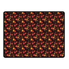 Exotic Colorful Flower Pattern Double Sided Fleece Blanket (small)  by Brittlevirginclothing