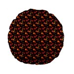 Exotic Colorful Flower Pattern Standard 15  Premium Flano Round Cushions Front