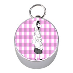 Cute Anime Girl Mini Silver Compasses by Brittlevirginclothing