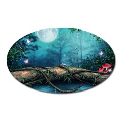 Fantasy Nature  Oval Magnet by Brittlevirginclothing