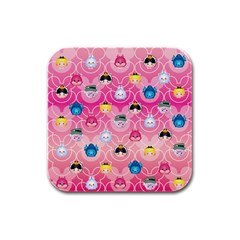 Alice In Wonderland Rubber Square Coaster (4 Pack)  by reddyedesign