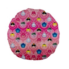 Alice In Wonderland Standard 15  Premium Flano Round Cushions by reddyedesign