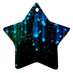 Abstract Stars Falling Ornament (star)  by Brittlevirginclothing