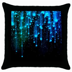 Abstract Stars Falling Throw Pillow Case (black) by Brittlevirginclothing