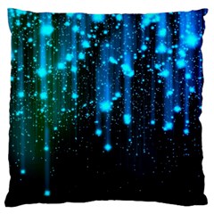 Abstract Stars Falling Large Cushion Case (one Side) by Brittlevirginclothing