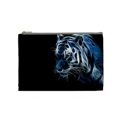 Ghost Tiger  Cosmetic Bag (medium)  by Brittlevirginclothing