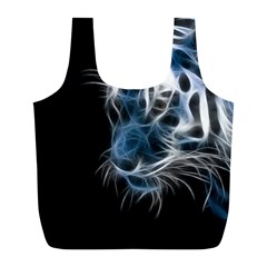 Ghost Tiger  Full Print Recycle Bags (l)  by Brittlevirginclothing