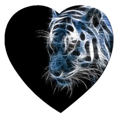 Ghost Tiger Jigsaw Puzzle (heart) by Brittlevirginclothing