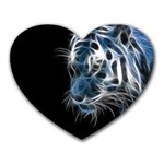 Ghost tiger Heart Mousepads Front