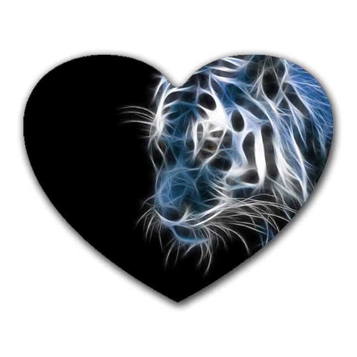 Ghost tiger Heart Mousepads