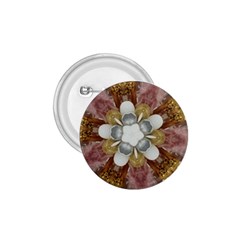 Elegant Antique Pink Kaleidoscope Flower Gold Chic Stylish Classic Design 1 75  Buttons by yoursparklingshop