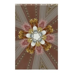 Elegant Antique Pink Kaleidoscope Flower Gold Chic Stylish Classic Design Shower Curtain 48  X 72  (small)  by yoursparklingshop