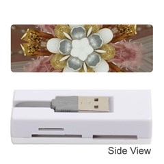 Elegant Antique Pink Kaleidoscope Flower Gold Chic Stylish Classic Design Memory Card Reader (stick)  by yoursparklingshop