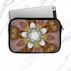 Elegant Antique Pink Kaleidoscope Flower Gold Chic Stylish Classic Design Apple Ipad Mini Zipper Cases by yoursparklingshop