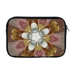 Elegant Antique Pink Kaleidoscope Flower Gold Chic Stylish Classic Design Apple MacBook Pro 17  Zipper Case