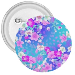 Colorful Pastel Flowers  3  Buttons by Brittlevirginclothing