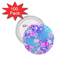 Colorful Pastel Flowers  1 75  Buttons (100 Pack)  by Brittlevirginclothing