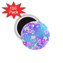 Colorful Pastel Flowers  1 75  Magnets (100 Pack)  by Brittlevirginclothing