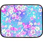 colorful pastel flowers Fleece Blanket (Mini) 35 x27  Blanket