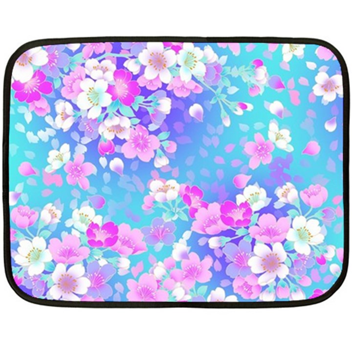 colorful pastel flowers Fleece Blanket (Mini)