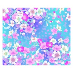 Colorful Pastel Flowers Double Sided Flano Blanket (small)  by Brittlevirginclothing