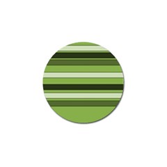 Greenery Stripes Pattern Horizontal Stripe Shades Of Spring Green Golf Ball Marker by yoursparklingshop