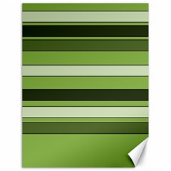 Greenery Stripes Pattern Horizontal Stripe Shades Of Spring Green Canvas 18  X 24   by yoursparklingshop