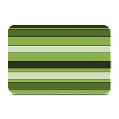 Greenery Stripes Pattern Horizontal Stripe Shades Of Spring Green Plate Mats by yoursparklingshop