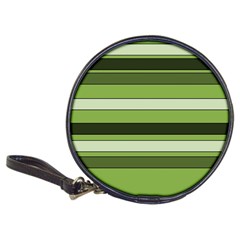 Greenery Stripes Pattern Horizontal Stripe Shades Of Spring Green Classic 20-cd Wallets