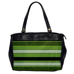 Greenery Stripes Pattern Horizontal Stripe Shades Of Spring Green Office Handbags by yoursparklingshop