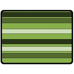 Greenery Stripes Pattern Horizontal Stripe Shades Of Spring Green Fleece Blanket (large)  by yoursparklingshop