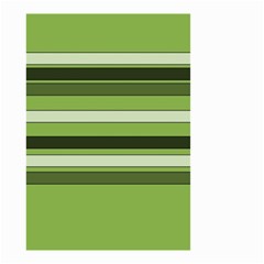 Greenery Stripes Pattern Horizontal Stripe Shades Of Spring Green Small Garden Flag (two Sides) by yoursparklingshop