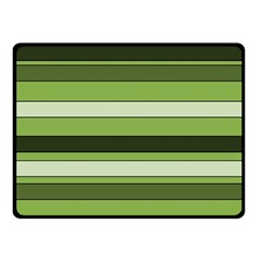 Greenery Stripes Pattern Horizontal Stripe Shades Of Spring Green Double Sided Fleece Blanket (small)  by yoursparklingshop